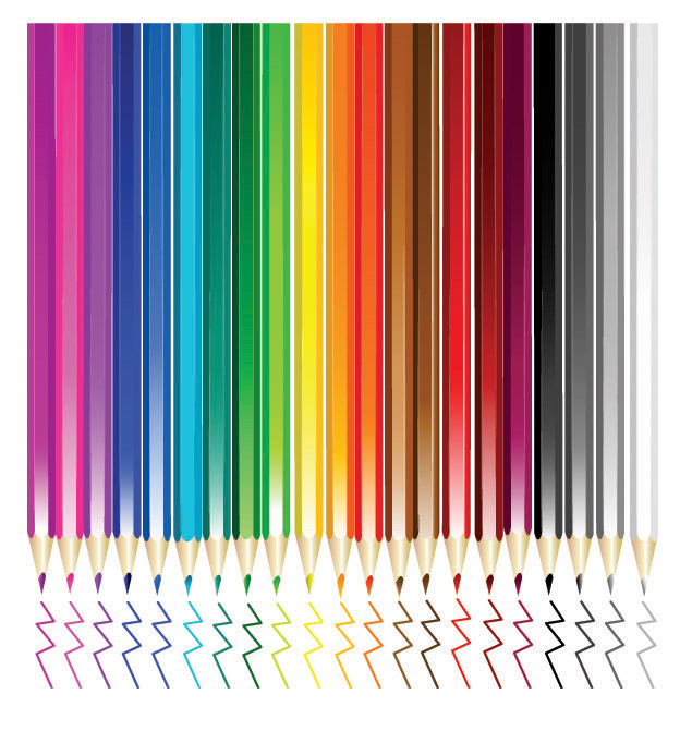 free vector Color pencil vector